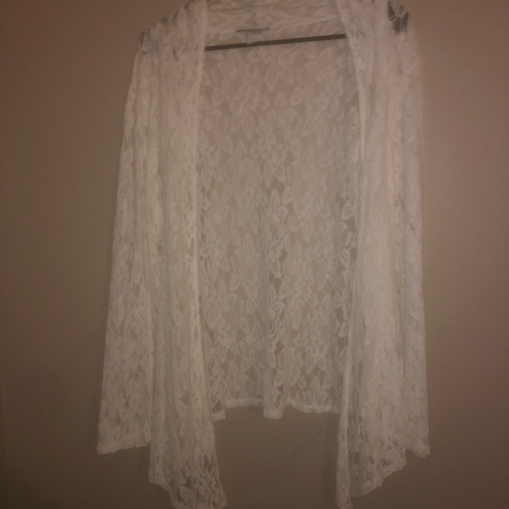 White lace cardigan